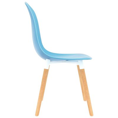 vidaXL Cadeiras de jantar 2 pcs plástico azul