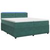 vidaXL Cama box spring com colch&atilde;o Verde-Escuro 200 x 200 cm Veludo