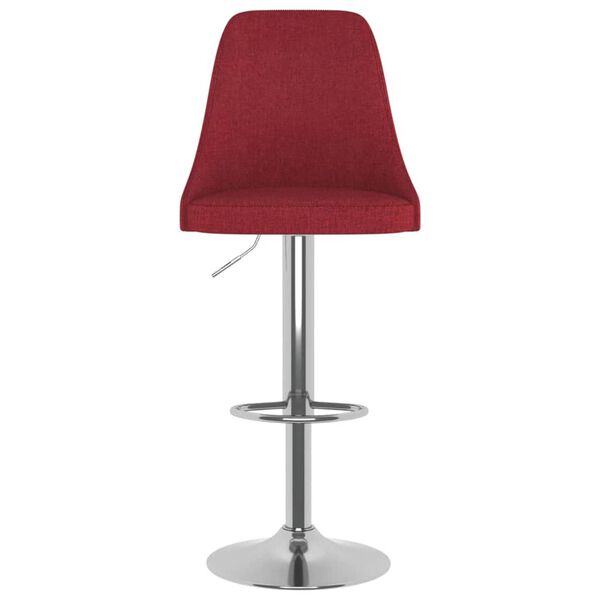 vidaXL Bancos de bar 2 pcs tecido vermelho tinto