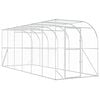 vidaXL Gaiola para Galinha Contra a Parede Prateado 600 x 150 x 215 cm
