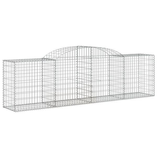 vidaXL Cestos gabião arqueados 20pcs 300x50x80/100cm ferro galvanizado
