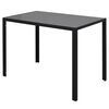 vidaXL Conjunto mesa de jantar 7 pcs preto e branco