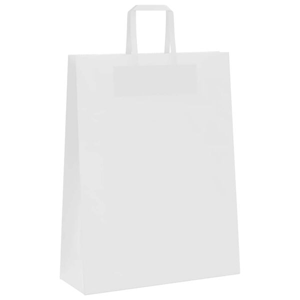 vidaXL Sacos de papel 250 unid com al&ccedil;as branco 32x12x42 cm