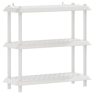 vidaXL Unidade de Estante 3 n&iacute;veis 100 x 40 x 96 cm PP Branco