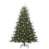 vidaXL &Aacute;rvore de Natal Artificial Verde 180 cm PVC, Metal e Pl&aacute;stico