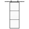 vidaXL Porta deslizante c/ conj. ferragens 76x205cm vidro ESG/alum&iacute;nio