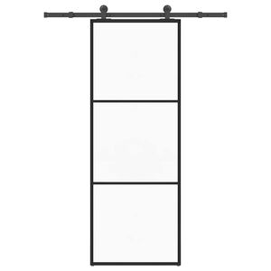 vidaXL Porta deslizante c/ conj. ferragens 76x205cm vidro ESG/alum&iacute;nio
