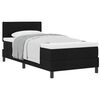 vidaXL Cama Box com cabeceira Manual Preto 100 x 200 cm tecido
