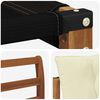 vidaXL Conjunto de Sof&aacute;s para Exterior 5 pcs Natural e Creme