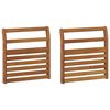 vidaXL Apoio de Bra&ccedil;o 2 pcs Natural 58,5 x 8 x 60 cm