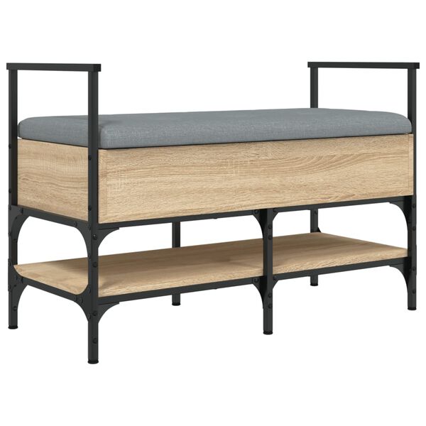 vidaXL Banco sapateira 85,5x42x57,5 cm deriv. madeira carvalho sonoma