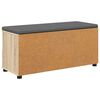 vidaXL Banco de Hall com almofada Carvalho Sonoma 100 x 38 x 46 cm