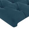 vidaXL Cabeceira de cama c/ abas veludo 103x16x78/88cm azul-escuro