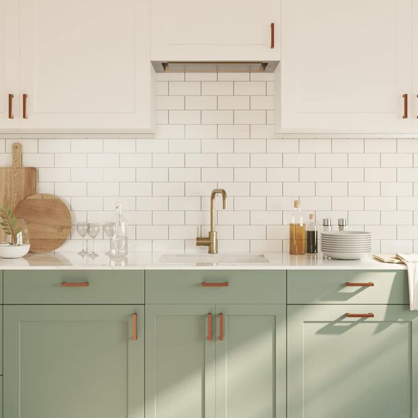 vidaXL Puxadores para m&oacute;veis 10 pcs 96 mm a&ccedil;o inoxid&aacute;vel bronze