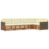 vidaXL Conjunto de Sof&aacute;s para Exterior 5 pcs Natural e Creme