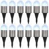 vidaXL Ilumina&ccedil;&atilde;o LED solar de solo 12 pcs branco