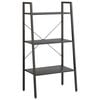 vidaXL Estante de p&eacute; 3 prateleiras 56x35x108 cm preto