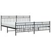 vidaXL Estrutura de cama com cabeceira e p&eacute;s 193x203 cm metal preto