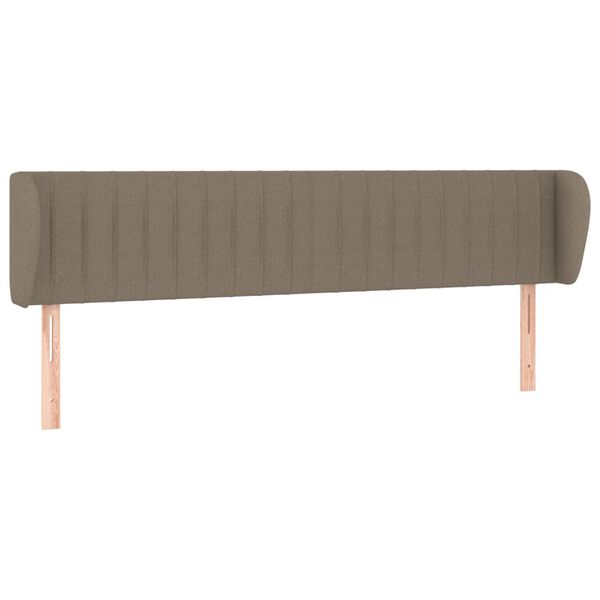 vidaXL Cabeceira cama abas tecido 183x23x78/88 cm cinzento-acastanhado