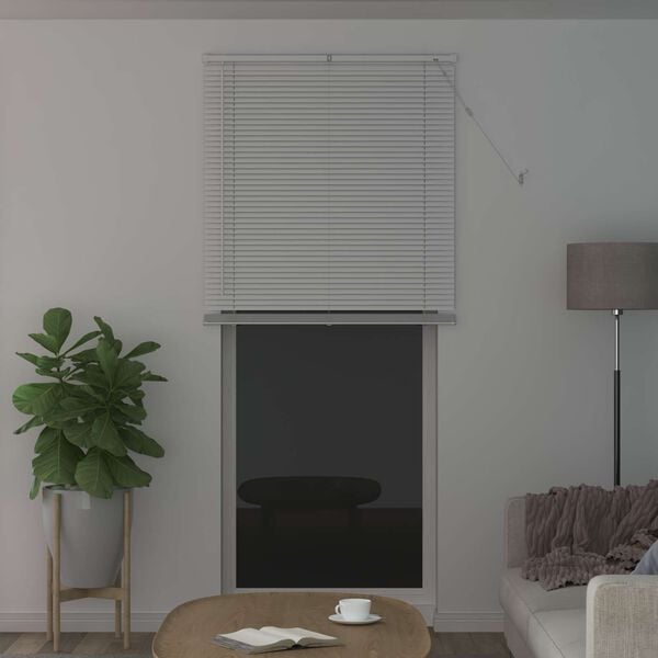 vidaXL Cortina Veneziana Manual Ajust&aacute;vel Branco 213 x 90 cm PVC