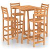 vidaXL 5 pcs conjunto de bar para exterior madeira de ac&aacute;cia maci&ccedil;a