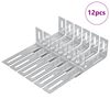 vidaXL Suporte Anti Tipping 12 Prateado 74,5 x 15 x 32 mm Ferro