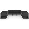 vidaXL 7 pcs conjunto lounge de jardim c/ almofadões pinho maciço