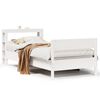 vidaXL Cama sem colch&atilde;o 75x190 cm madeira de pinho maci&ccedil;a branco