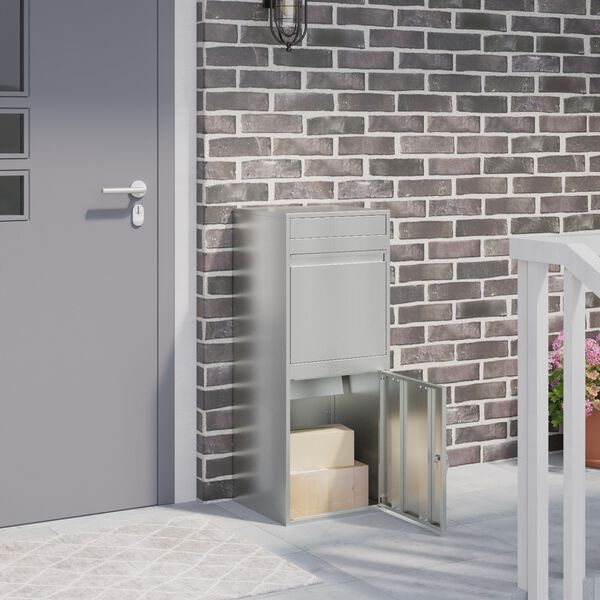 vidaXL Caixa para entrega de pacotes com porta Preto 41 x 38 x 103 cm