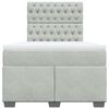 vidaXL Cama boxspring c/ colch&atilde;o 120x200 cm veludo cinzento-claro