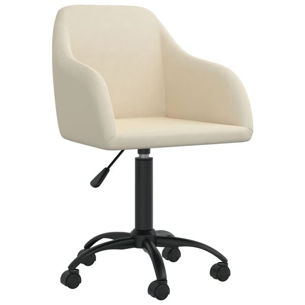 vidaXL Cadeiras de jantar girat&oacute;rias 6 pcs veludo cor creme