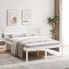 vidaXL Cama para idosos 140x190 cm pinho maci&ccedil;o branco