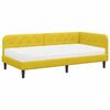 vidaXL Estrutura de Cama de Canto Amarelo 100 x 200 cm Veludo
