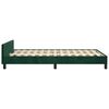 vidaXL Estrutura de cama sem colch&atilde;o 120x200 cm veludo verde-escuro