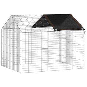 vidaXL Gaiola para Coelhos Prateado 100 x 78 x 78 cm A&ccedil;o Galvanizado