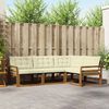 vidaXL Conjunto de Sof&aacute;s para Exterior 4 pcs Natural e Creme