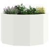vidaXL Floreira Branco 60 x 60 x 35 cm Aço