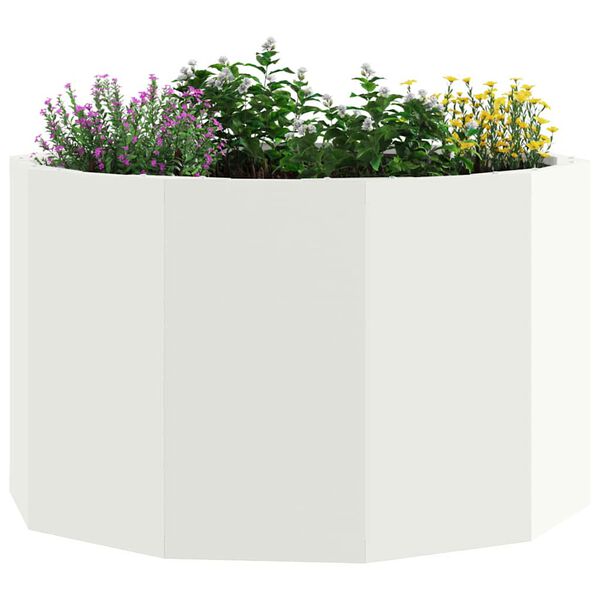 vidaXL Floreira Branco 60 x 60 x 35 cm Aço