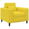 vidaXL poltrona Amarelo Claro Tecido