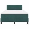 vidaXL Cama Box Spring LED com led Verde Escuro 120 x 190 cm Veludo