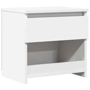 vidaXL Mesa de cabeceira 40x30x39 cm contraplacado branco