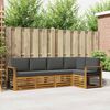 vidaXL Conjunto de Sof&aacute; Sectional 5 pcs Natural e Antracite