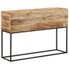 vidaXL Mesa consola 110x30x75 cm madeira mangueira &aacute;spera maci&ccedil;a/ferro