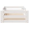 vidaXL Cama sem colch&atilde;o 70x140 cm madeira de pinho maci&ccedil;a branco