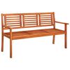 vidaXL Banco de jardim 3 lugares 150 cm madeira de eucalipto maci&ccedil;a