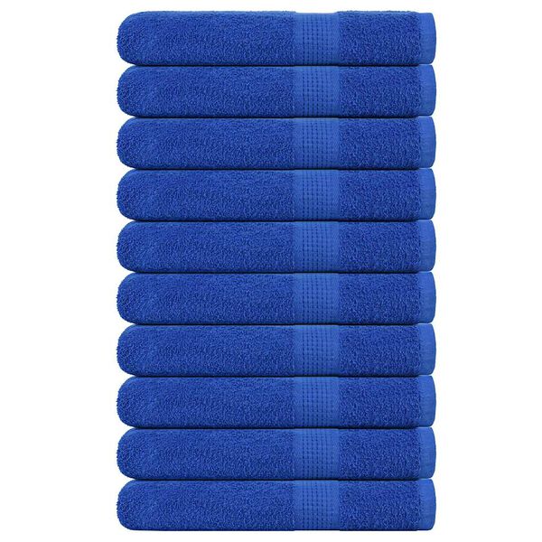 vidaXL Toalhas FROGN 10 pcs 100x200 cm 360 g/m&sup2; azul