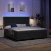 vidaXL Cama Box Spring LED com colch&atilde;o Preto 200 x 200 cm tecido