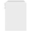 vidaXL Estantes de parede 2pcs derivados de madeira branco brilhante