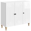 vidaXL Buffet Branco Brilhante 89 x 34,5 x 80 cm Derivados de Madeira