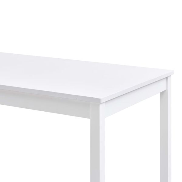 vidaXL Mesa de jantar 140x70x73 cm madeira de pinho branco